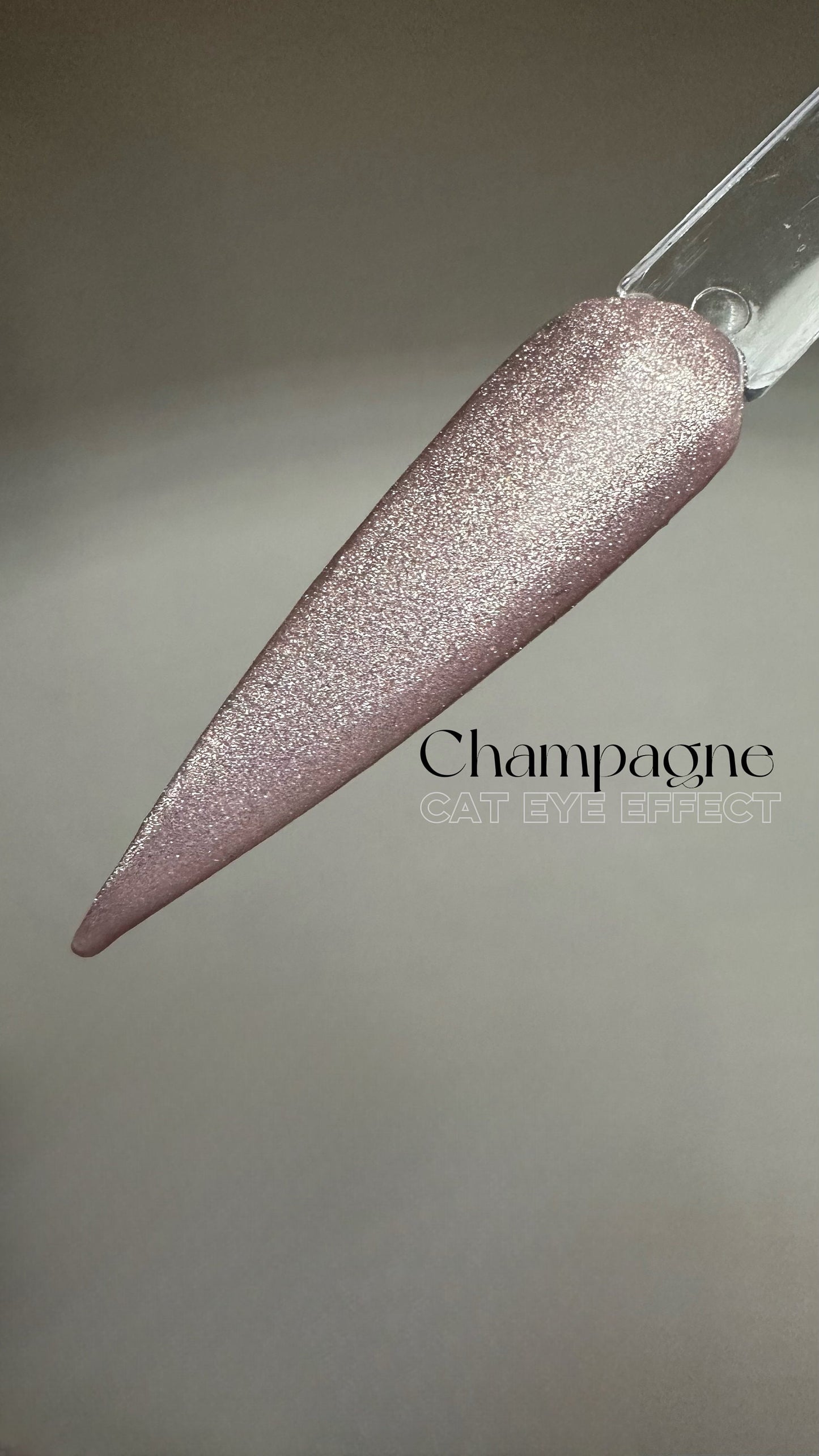 Champagne Cat Eye Gel Polish | Nude Pink w/ Shimmer | Long Lasting Brush on UV Gels Nail DIY False Tips Manicure Nail Art Supply 1131