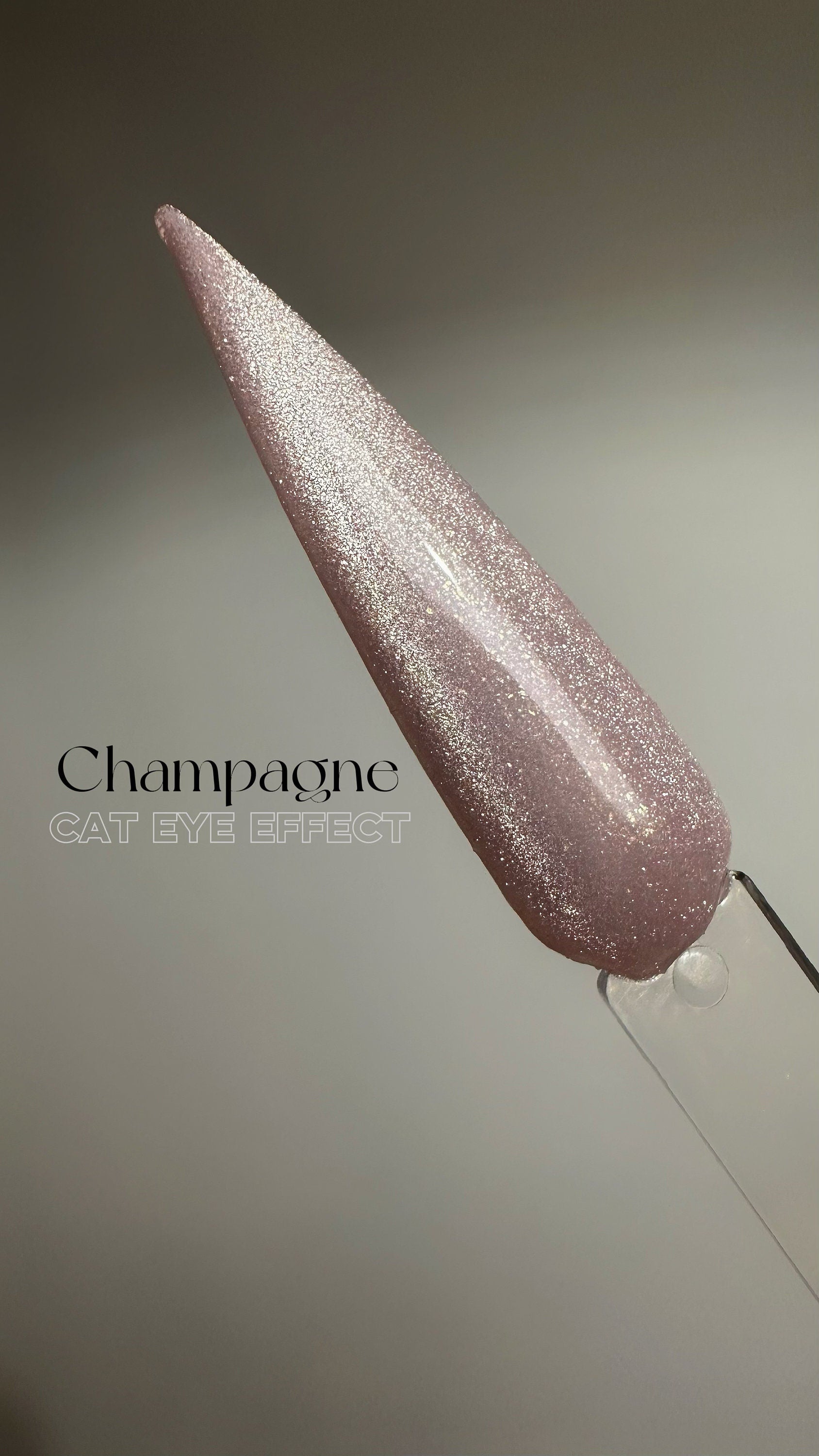 Champagne Cat Eye Gel Polish | Nude Pink w/ Shimmer | Long Lasting Brush on UV Gels Nail DIY False Tips Manicure Nail Art Supply 1131