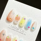 Reusable The Garden Gate| Premium Press on Nails Gel | Fake Nails | Cute Fun Colorful Gel Nail Artist faux nails ML604