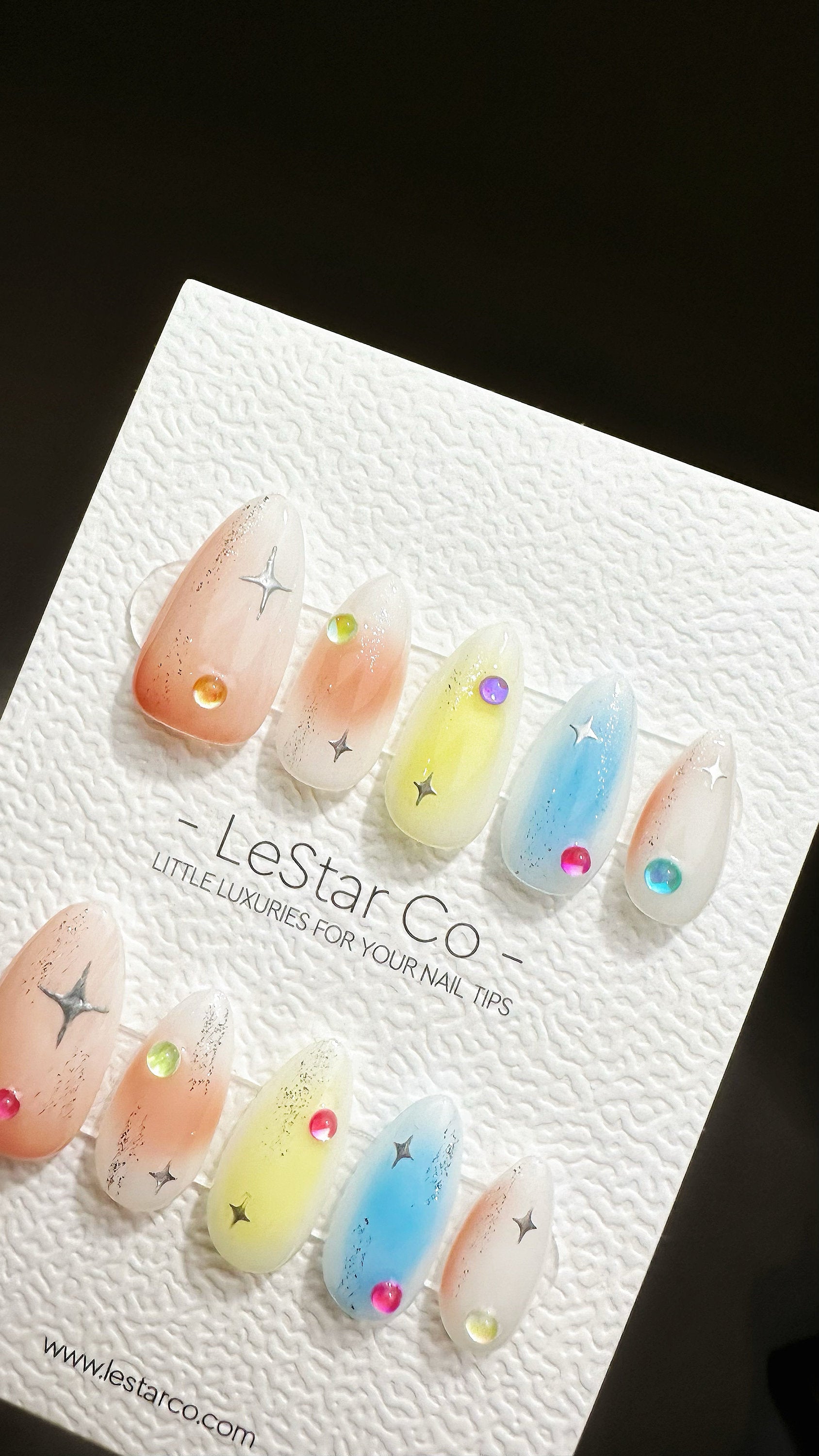 Reusable The Garden Gate| Premium Press on Nails Gel | Fake Nails | Cute Fun Colorful Gel Nail Artist faux nails ML604