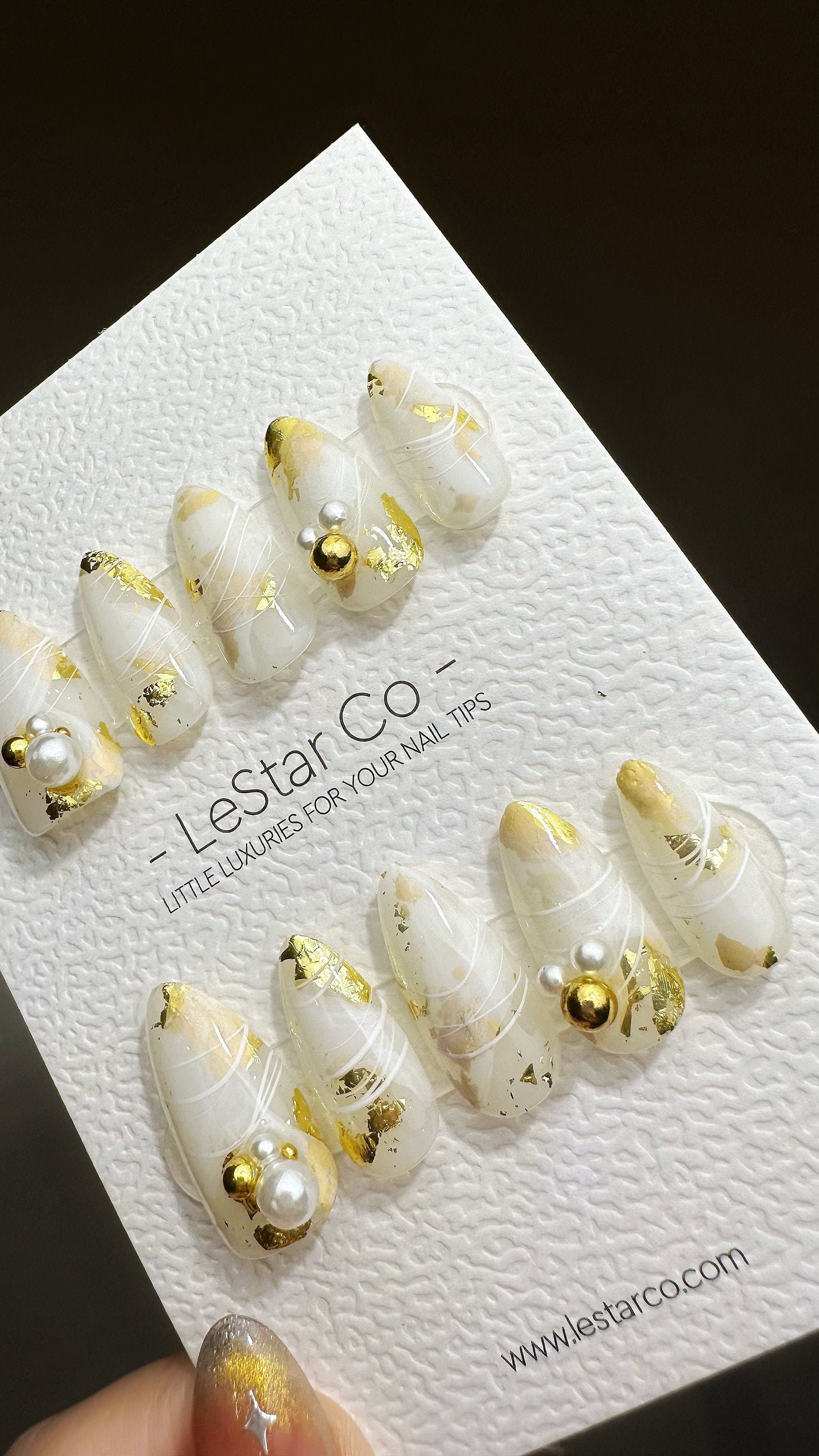 Reusable Roll The Dice | Premium Press on Nails Gel | Fake Nails | Cute Fun Colorful Gel Nail Artist faux nails ML606