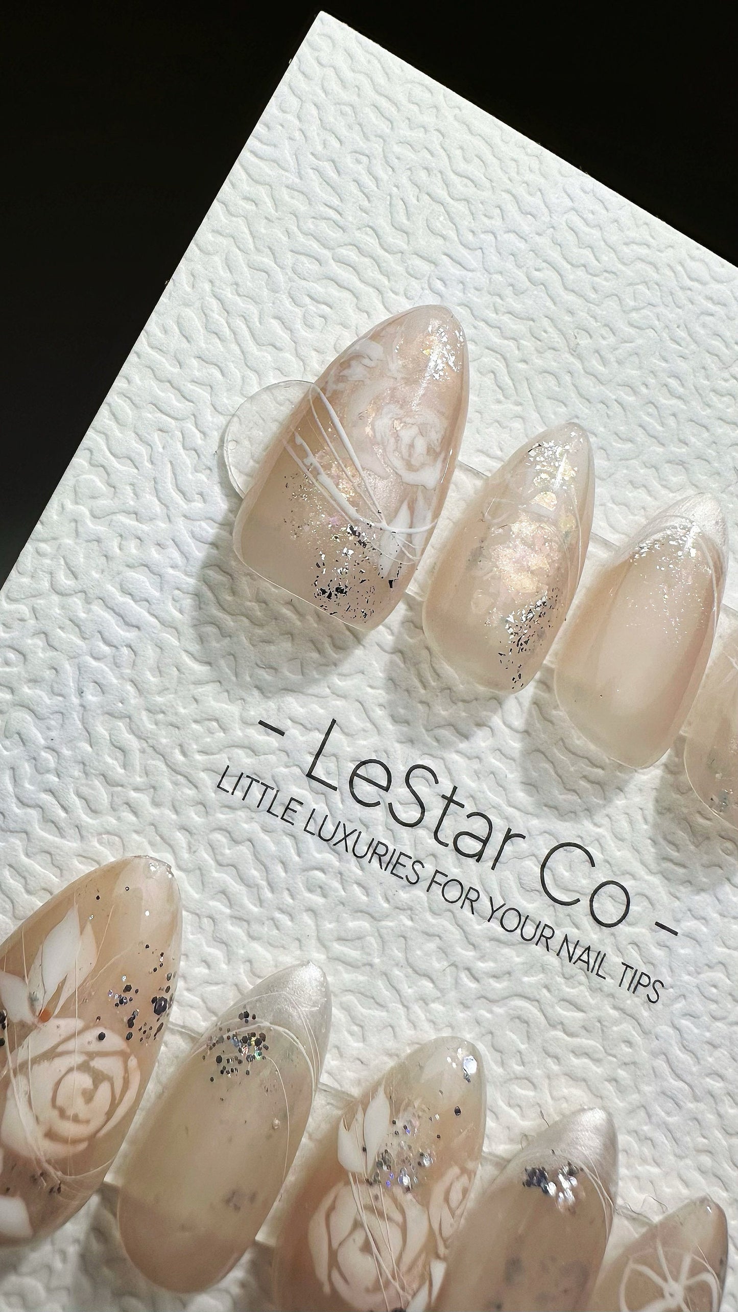 Reusable Wake Up In The Garden Pearl White French Tip | Premium Press on Nails Gel | Fake Nails | Cute Colorful Gel Nail faux nails BB557