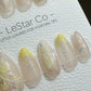 Reusable Epic Win Yellow French Tip | Premium Press on Nails Gel | Fake Nails | Cute Colorful Gel Nail faux nails BB559