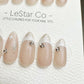 Reusable Starry Nude l White French Tip | Premium Press on Nails Gel | Fake Nails | Cute Colorful Gel Nail faux nails TMR641