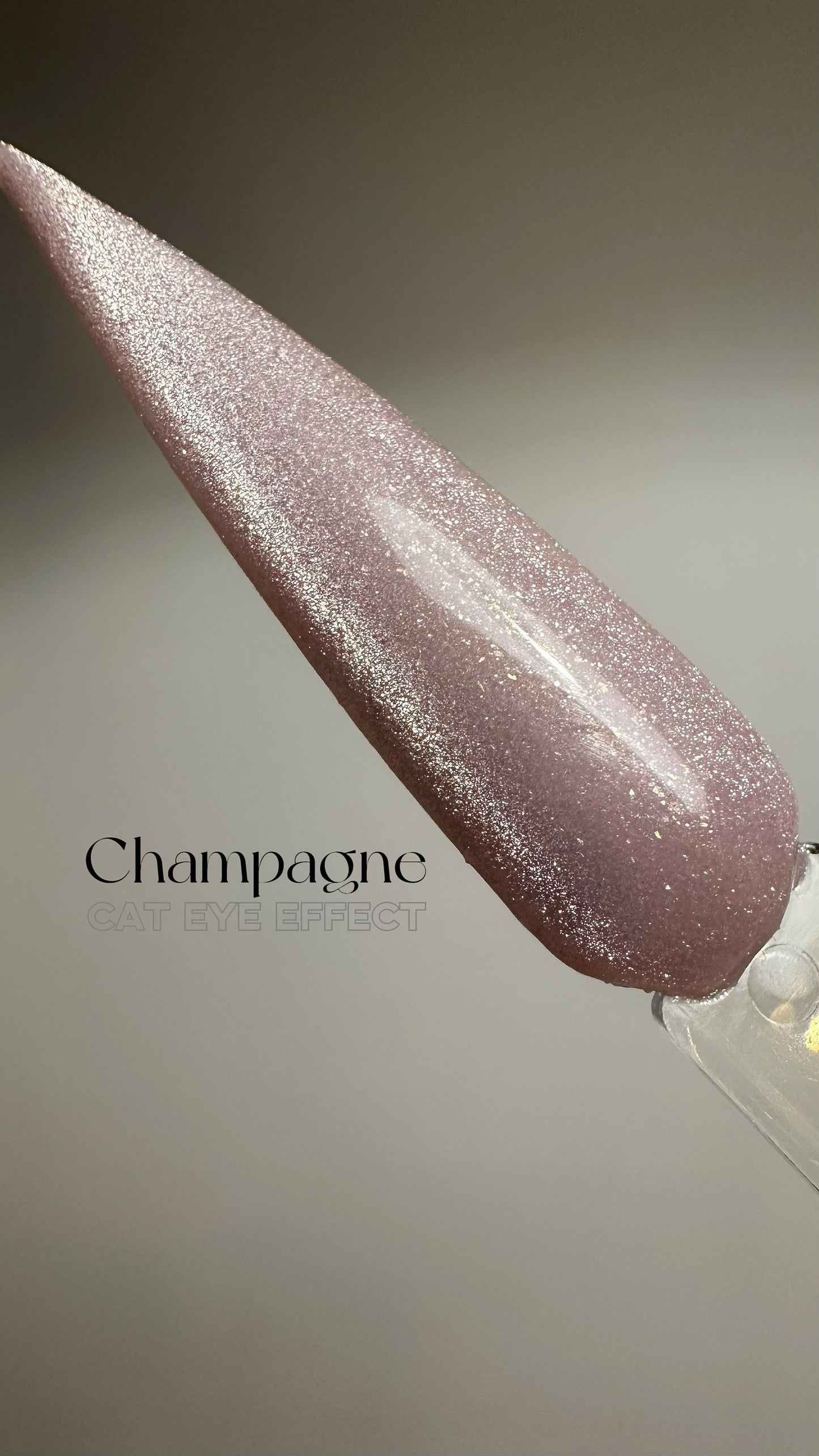 Champagne Cat Eye Gel Polish | Nude Pink w/ Shimmer | Long Lasting Brush on UV Gels Nail DIY False Tips Manicure Nail Art Supply 1131