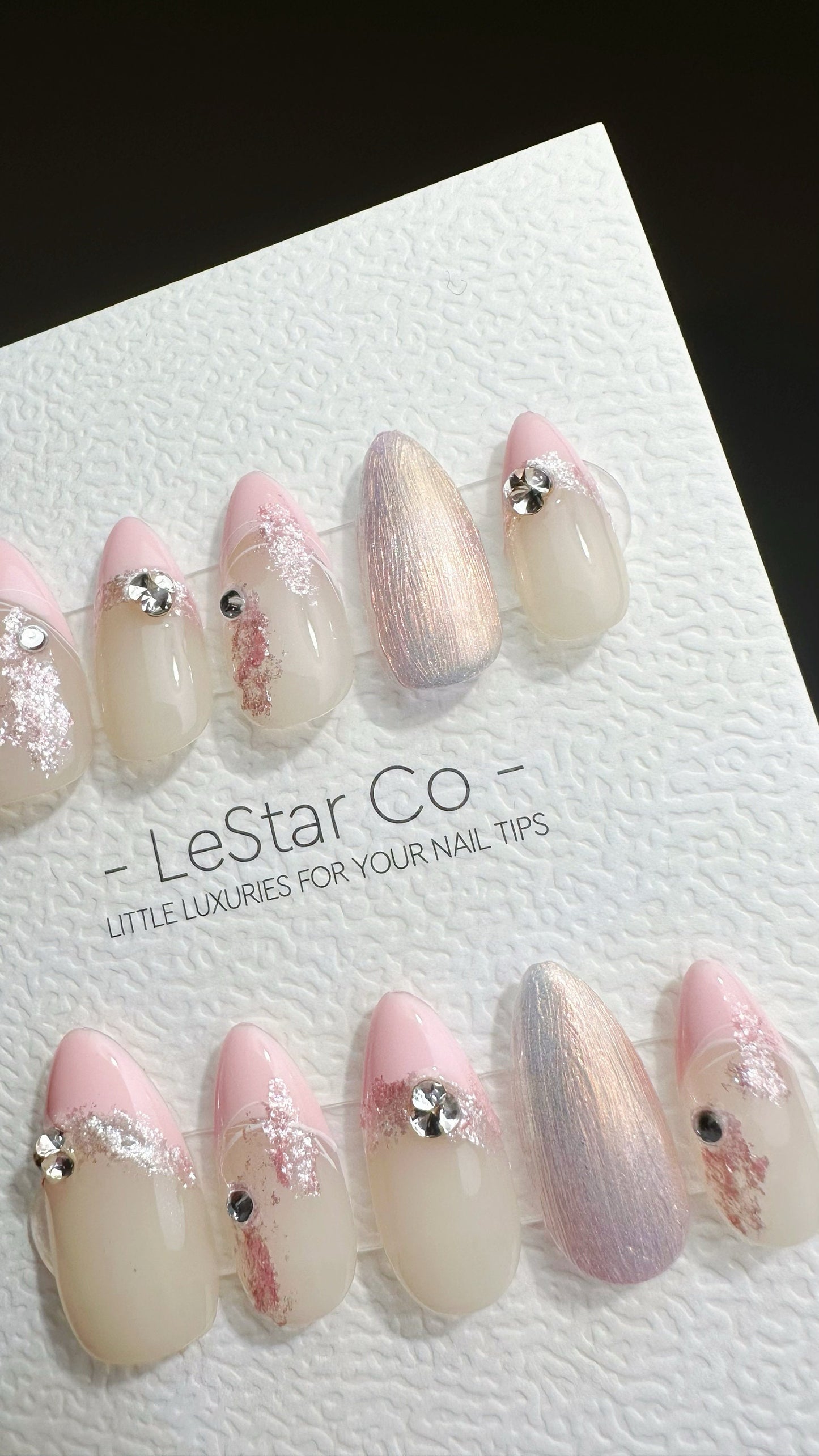 EOFY Reusable Pastel Pink Blossom Dream | Premium Press on Nails Gel | Fake Nails | Cute Fun Colorful Gel Nail Artist faux nails ML652