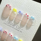 Customizable Reusable Bubblegum Dreams French Tip | Premium Press on Nails Gel Handprint Pressons Pressons Gel Nail Artist faux nails YR674