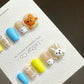 Reusable Playful Friends | Premium Press on Nails Gel Manicure Handprint Pressons Handmade | Lestarco faux nails YR683