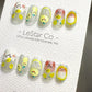 Reusable Lemon Chick | Premium Press on Nails Gel Manicure Handprint Pressons Handmade | Lestarco faux nails YR684