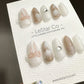 Reusable Frosted Luxe | Premium Press on Nails Gel Manicure Handprint Pressons Handmade | Lestarco faux nails YR686