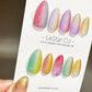 Reusable Rainbow Cat Eye | Premium Press on Nails Gel | Fake Nails | Cute Fun Colorful Gel Nail Artist faux nails ML620