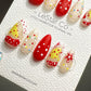 Reusable Berry Sprinkle Polka Dot| Premium Press on Nails Gel Handprint Pressons Customizable Gel Nail Artist faux nails ML707