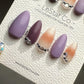 Reusable Violet Purple Passion| Premium Press on Nails Gel Hand Painted Pressons Gel Nail Artist Handmade nails ML711