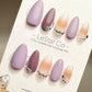 Reusable Violet Purple Passion| Premium Press on Nails Gel Hand Painted Pressons Gel Nail Artist Handmade nails ML711