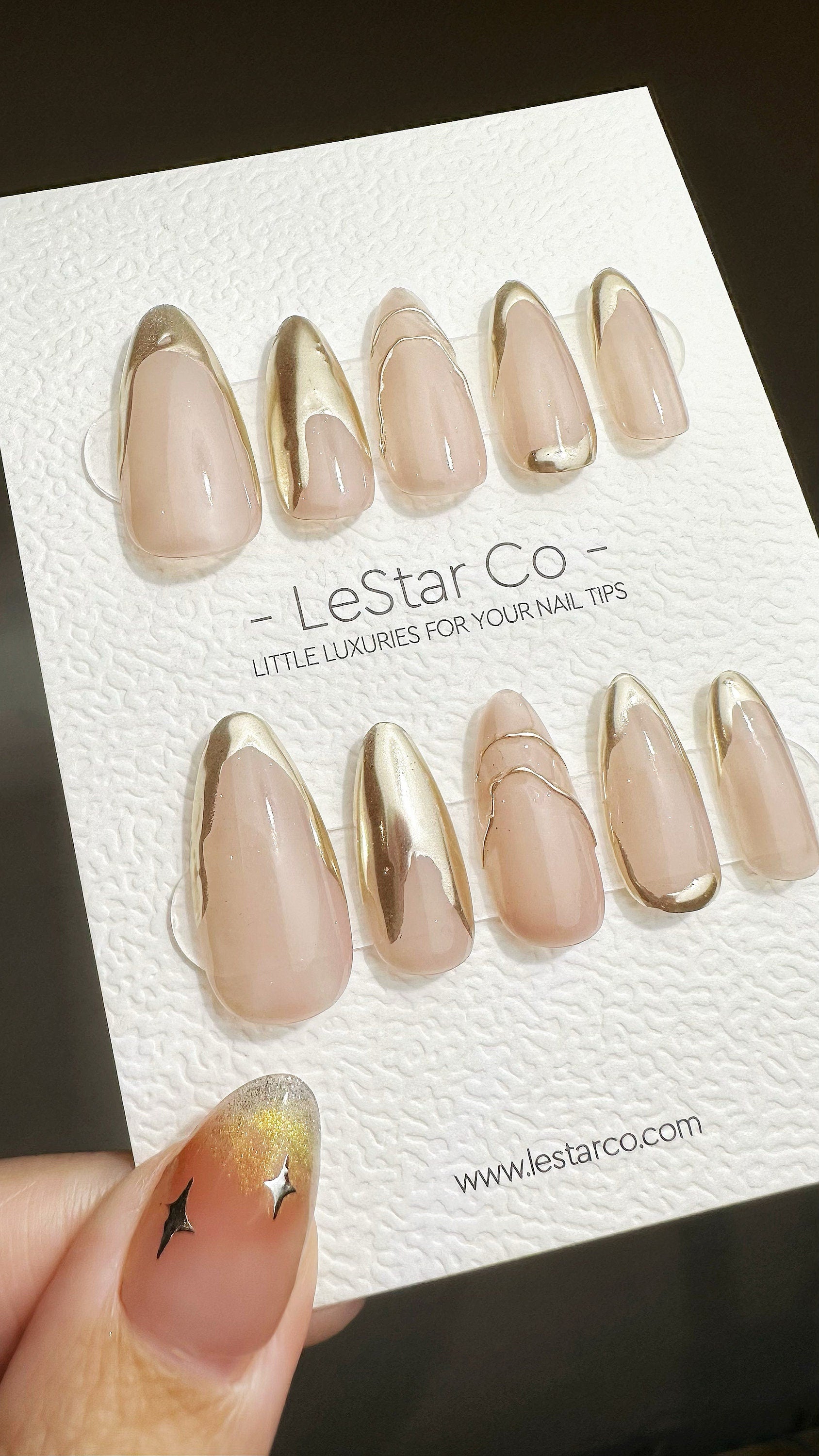 Reusable Glossy Beige Sophistication l White French Tip | Premium Press on Nails Gel | Fake Nails | Cute Colorful Gel Nail faux nails TMR644