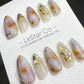 Reusable Gilded Rose Quartz | Premium Press on Nails Gel | Fake Nails | Cute Fun Colorful Gel Nail faux nails QN650