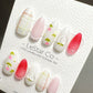 Reusable Lover's Blush| Premium Press on Nails Gel Hand Painted Pressons Customizable Gel Nail Artist faux nails ML733