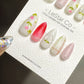 Reusable Lover's Blush| Premium Press on Nails Gel Hand Painted Pressons Customizable Gel Nail Artist faux nails ML733