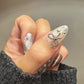 Reusable Silver Bow Starlit | Premium Press on Nails Gel | Fake Nails | Handprint Pressons Prom/Event/Birthday Nails ML670