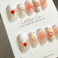 Reusable Cupcake Sundae Delight | Premium Press on Nails Gel Manicure Handprint Pressons Handmade | Lestarco faux nails YR690