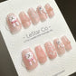 Reusable Jelly Bunny | Premium Press on Nails Gel Manicure Handprint Pressons Handmade | Lestarco faux nails YR696