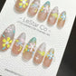 Reusable Petals in Pastel | Premium Press on Nails Gel Hand Painted Pressons Customizable Gel Nail Artist fake nails YR762