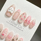 Reusable Cute Kitty Mews | Premium Press on Nails Gel Manicure | Fake Nails | Handmade | Artificial nails YR763