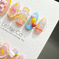 Reusable 3D Candy Bunny Cloud Dreams | Premium Press on Nails Gel Manicure | Fake Nails | Handmade | Artificial nails YR767