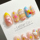 Reusable 3D Candy Bunny Cloud Dreams | Premium Press on Nails Gel Manicure | Fake Nails | Handmade | Artificial nails YR767