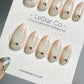 Reusable Nude Subtle Chic | Press on Nails Gel | Fake Nails | Handmade Pressons faux nails ML704