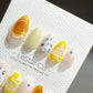 Reusable Abstract Golden Sunshine| Premium Press on Nails Gel Hand Painted Pressons Gel Nail Artist faux nails ML712