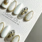 Reusable Opulent Pearls | Premium Press on Nails Gel Hand Painted Pressons Customizable Gel Nail Artist faux nails ML725