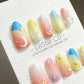 Reusable Tropical Breeze| Premium Press on Nails Gel Hand Painted Pressons Customizable Gel Nail Artist faux nails ML801