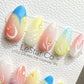 Reusable Tropical Breeze| Premium Press on Nails Gel Hand Painted Pressons Customizable Gel Nail Artist faux nails ML801