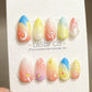 Reusable Tropical Breeze| Premium Press on Nails Gel Hand Painted Pressons Customizable Gel Nail Artist faux nails ML801