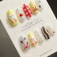 Reusable 3D Cute Bunny Ribbon | Premium Press on Nails Gel Manicure | Fake Nails | Handmade | Artificial nails YR768