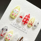 Reusable 3D Cute Bunny Ribbon | Premium Press on Nails Gel Manicure | Fake Nails | Handmade | Artificial nails YR768