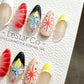 Reusable Tropical Floral | Premium Press on Nails Gel Hand Painted Pressons Customizable Gel Nail Artist faux nails ML808