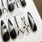 Reusable Metallic Veil| Premium Press on Nails Gel Hand Painted Pressons Customizable Gel Nail Artist faux nails WY819