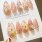 Reusable Crystal Blossom| Premium Press on Nails Gel Hand Painted Pressons Customizable Gel Nail Artist faux nails WY823