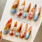 Reusable Coastal Sunrise| Premium Press on Nails Gel Hand Painted Pressons Customizable Gel Nail Artist faux nails WY824