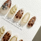 Reusable Earthy Luxe | Premium Press on Nails Gel Hand Painted Pressons Customizable Gel Nail Artist faux nails ML800