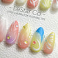 Reusable Tropical Breeze| Premium Press on Nails Gel Hand Painted Pressons Customizable Gel Nail Artist faux nails ML801