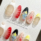 Reusable Tropical Floral | Premium Press on Nails Gel Hand Painted Pressons Customizable Gel Nail Artist faux nails ML808