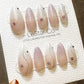 Reusable Rose Quartz| Premium Press on Nails Gel Hand Painted Pressons Customizable Gel Nail Artist faux nails TMR812