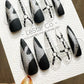 Reusable Metallic Veil| Premium Press on Nails Gel Hand Painted Pressons Customizable Gel Nail Artist faux nails WY819