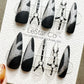 Reusable Metallic Veil| Premium Press on Nails Gel Hand Painted Pressons Customizable Gel Nail Artist faux nails WY819