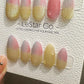 Reusable Twilight Rose Gala Cat Eye Effect| Premium Press on Nails Gel | Fake Nails | Cute Fun Colorful Gel Nail Artist TMR826