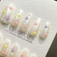 Reusable Stardust Serenade| Premium Press on Nails Gel | Fake Nails | Cute Fun Colorful Gel Nail Artist ML839