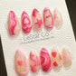 Reusable Valentine's Whimsy| Premium Press on Nails Gel | Fake Nails | Cute Fun Colorful Gel Nail Artist ML842